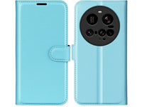 Lederhülle Karten Wallet Ledertasche Etui für Xiaomi 15 Ultra in hellblau von Screenguard