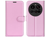 Lederhülle Karten Wallet Ledertasche Etui für Xiaomi 15 Ultra in rosa von Screenguard