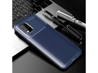 Hochwertig stabile Soft TPU Smartphone Handy Hülle im Carbon Design für Xiaomi Mi 10 Lite zum Schutz des Display und Gehäuse Cover in blau von Screenguard
