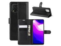 Lederhülle Portemonnaie Karten Ledertasche für Xiaomi Mi 10 Lite in schwarz von Screenguard
