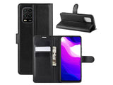 Lederhülle Portemonnaie Karten Ledertasche für Xiaomi Mi 10 Lite in schwarz von Screenguard