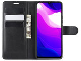 Lederhülle Karten Wallet Ledertasche Etui für Xiaomi Mi 10 Lite in schwarz von Screenguard