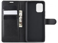 Lederhülle Karten Wallet Ledertasche Etui für Xiaomi Mi 10 Lite in schwarz von Screenguard