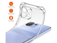 Hoch transparenter TPU Gummi Schutz Handy Hülle Clear Case klar mit verstärkten Schutzecken Bumper für das Xiaomi Mi 11 Lite Display und Gehäuse in transparent von Screenguard