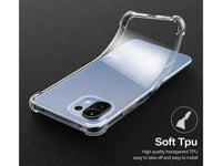 Hoch transparenter TPU Gummi Schutz Handy Hülle Clear Case klar mit verstärkten Schutzecken Bumper für das Xiaomi Mi 11 Lite Display und Gehäuse in transparent von Screenguard