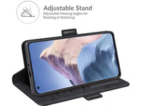 Veganes Flip Case Leder Etui Hülle mit Karten Fächer und Sichtfenster für Xiaomi Mi 11 Ultra in schwarz von Screenguard