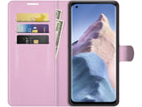 Lederhülle Karten Wallet Ledertasche Etui für Xiaomi Mi 11 Ultra in rosa von Screenguard