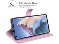 Lederhülle Karten Wallet Ledertasche Etui für Xiaomi Mi 11 Ultra in rosa von Screenguard