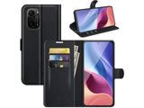 Lederhülle Portemonnaie Karten Ledertasche für Xiaomi Mi 11i in schwarz von Screenguard