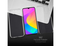 Vollständige 360 Grad Rundum Gummi TPU Hülle zum beidseitigen Schutz des Xiaomi Mi 9 Display und Gehäuse in transparent von Screenguard