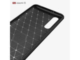 Flexible Handy Schutzhülle mit gebürster Carbon Textur auf der Rückseite für zum Schutz des Xiaomi Mi 9  Display und Gehäuse Case in schwarz von Screenguard