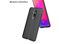 Soft TPU Case mit Design aus feinem veganen Leder für Xiaomi Mi 9T stabil mit erhöhten Rändern und Kanten in schwarz von Screenguard