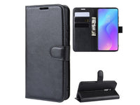 Lederhülle Portemonnaie Karten Ledertasche für Xiaomi Mi 9T in schwarz von Screenguard