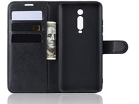 Lederhülle Karten Wallet Ledertasche Etui für Xiaomi Mi 9T in schwarz von Screenguard