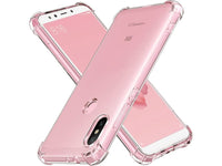 Hoch transparenter TPU Gummi Schutz Handy Hülle Clear Case klar mit verstärkten Schutzecken Bumper für das Xiaomi Mi A2 Display und Gehäuse in transparent von Screenguard