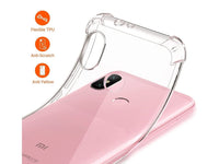 Hoch transparenter TPU Gummi Schutz Handy Hülle Clear Case klar mit verstärkten Schutzecken Bumper für das Xiaomi Mi A2 Display und Gehäuse in transparent von Screenguard