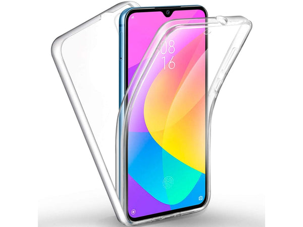 Vollständige 360 Grad Rundum Gummi TPU Hülle zum beidseitigen Schutz des Xiaomi Mi A3 Display und Gehäuse in transparent von Screenguard