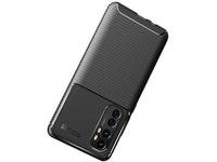 Hochwertig stabile Soft TPU Smartphone Handy Hülle im Carbon Design für Xiaomi Mi Note 10 Lite zum Schutz des Display und Gehäuse Cover in schwarz von Screenguard