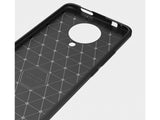 Flexible Handy Schutzhülle mit gebürster Carbon Textur auf der Rückseite für zum Schutz des Xiaomi Poco F2 Pro  Display und Gehäuse Case in schwarz von Screenguard