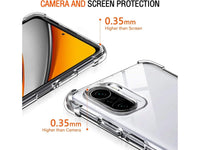 Hoch transparenter TPU Gummi Schutz Handy Hülle Clear Case klar mit verstärkten Schutzecken Bumper für das Xiaomi Poco F3 Display und Gehäuse in transparent von Screenguard