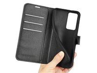 Lederhülle Karten Wallet Ledertasche Etui für Xiaomi Poco F4 in schwarz von Screenguard