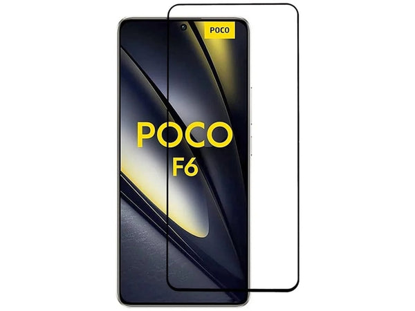 100% Fullscreen Curved Screen Protector Handy Display Schutz Glas für komplette Abdeckung des Xiaomi Poco F6 Display in schwarz von Screenguard