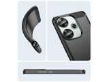Flexible Handy Schutzhülle mit gebürster Carbon Textur auf der Rückseite für zum Schutz des Xiaomi Poco F6  Display und Gehäuse Case in schwarz von Screenguard