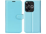 Lederhülle Karten Wallet Ledertasche Etui für Xiaomi Poco F6 in hellblau von Screenguard