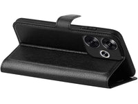 Lederhülle Karten Wallet Ledertasche Etui für Xiaomi Poco F6 in schwarz von Screenguard