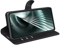 Lederhülle Karten Wallet Ledertasche Etui für Xiaomi Poco F6 in schwarz von Screenguard