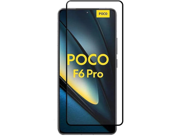 100% Fullscreen Curved Screen Protector Handy Display Schutz Glas für komplette Abdeckung des Xiaomi Poco F6 Pro Display in schwarz von Screenguard
