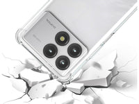 Hoch transparenter TPU Gummi Schutz Handy Hülle Clear Case klar mit verstärkten Schutzecken Bumper für das Xiaomi Poco F6 Pro Display und Gehäuse in transparent von Screenguard