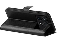 Lederhülle Karten Wallet Ledertasche Etui für Xiaomi Poco F6 Pro in schwarz von Screenguard