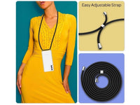 Necklace Handy Hülle mit Kordel Kette schwarz zum Tragen des Xiaomi Poco F6 Pro am Körper wie Handtasche Lanyard, stabil mit erhöhten Rändern und Kanten in transparent von Screenguard