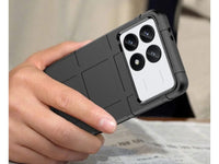 Widerstandsfähige, stabile Outdoor Sport Hülle für das Xiaomi Poco F6 Pro für Handwerker, Baustelle, Business, äusserst stabil mit erhöhten Rändern und Kanten in schwarz von Screenguard