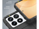 Widerstandsfähige, stabile Outdoor Sport Hülle für das Xiaomi Poco F6 Pro für Handwerker, Baustelle, Business, äusserst stabil mit erhöhten Rändern und Kanten in schwarz von Screenguard