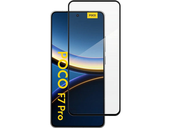 100% Fullscreen Curved Screen Protector Handy Display Schutz Glas für komplette Abdeckung des Xiaomi Poco F7 Pro Display in schwarz von Screenguard