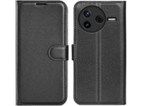 Lederhülle Karten Wallet Ledertasche Etui für Xiaomi Poco F7 Pro in schwarz von Screenguard