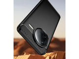 Flexible Handy Schutzhülle mit gebürster Carbon Textur auf der Rückseite für zum Schutz des Xiaomi Poco F7 Ultra  Display und Gehäuse Case in schwarz von Screenguard