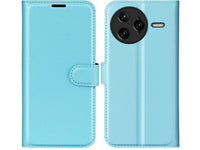 Lederhülle Karten Wallet Ledertasche Etui für Xiaomi Poco F7 Ultra in hellblau von Screenguard