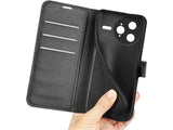 Lederhülle Karten Wallet Ledertasche Etui für Xiaomi Poco F7 Ultra in schwarz von Screenguard