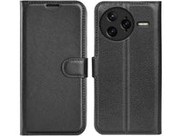 Lederhülle Karten Wallet Ledertasche Etui für Xiaomi Poco F7 Ultra in schwarz von Screenguard