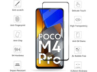 100% Fullscreen Curved Screen Protector Handy Display Schutz Glas für komplette Abdeckung des Xiaomi Poco M4 Pro 4G Display in schwarz von Screenguard