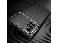 Hochwertig stabile Soft TPU Smartphone Handy Hülle im Carbon Design für Xiaomi Poco M4 Pro 5G zum Schutz des Display und Gehäuse Cover in schwarz von Screenguard