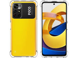 Hoch transparenter TPU Gummi Schutz Handy Hülle Clear Case klar mit verstärkten Schutzecken Bumper für das Xiaomi Poco M4 Pro 5G Display und Gehäuse in transparent von Screenguard