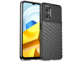 Moderne Design Hülle Cover für das Xiaomi Poco M5 mit Stripes zum Schutz von Kratzern, Dellen, Display aus TPU Gummi in schwarz von Screenguard