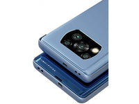 Clear View Flip Case für Xiaomi Poco X3 in blau von Screenguard