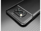 Hochwertig stabile Soft TPU Smartphone Handy Hülle im Carbon Design für Xiaomi Poco X3 Pro zum Schutz des Display und Gehäuse Cover in schwarz von Screenguard