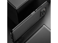 Hochwertig stabile Soft TPU Smartphone Handy Hülle im Carbon Design für Xiaomi Poco X3 Pro zum Schutz des Display und Gehäuse Cover in schwarz von Screenguard