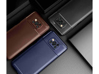 Hochwertig stabile Soft TPU Smartphone Handy Hülle im Carbon Design für Xiaomi Poco X3 Pro zum Schutz des Display und Gehäuse Cover in schwarz von Screenguard